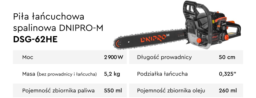 Piła łańcuchowa spalinowa DSG-62HE
